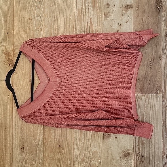 Free People Size Small Cinnamon South Side Thermal Top - Picture 1 of 7